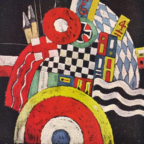 Hartley abstract E painting