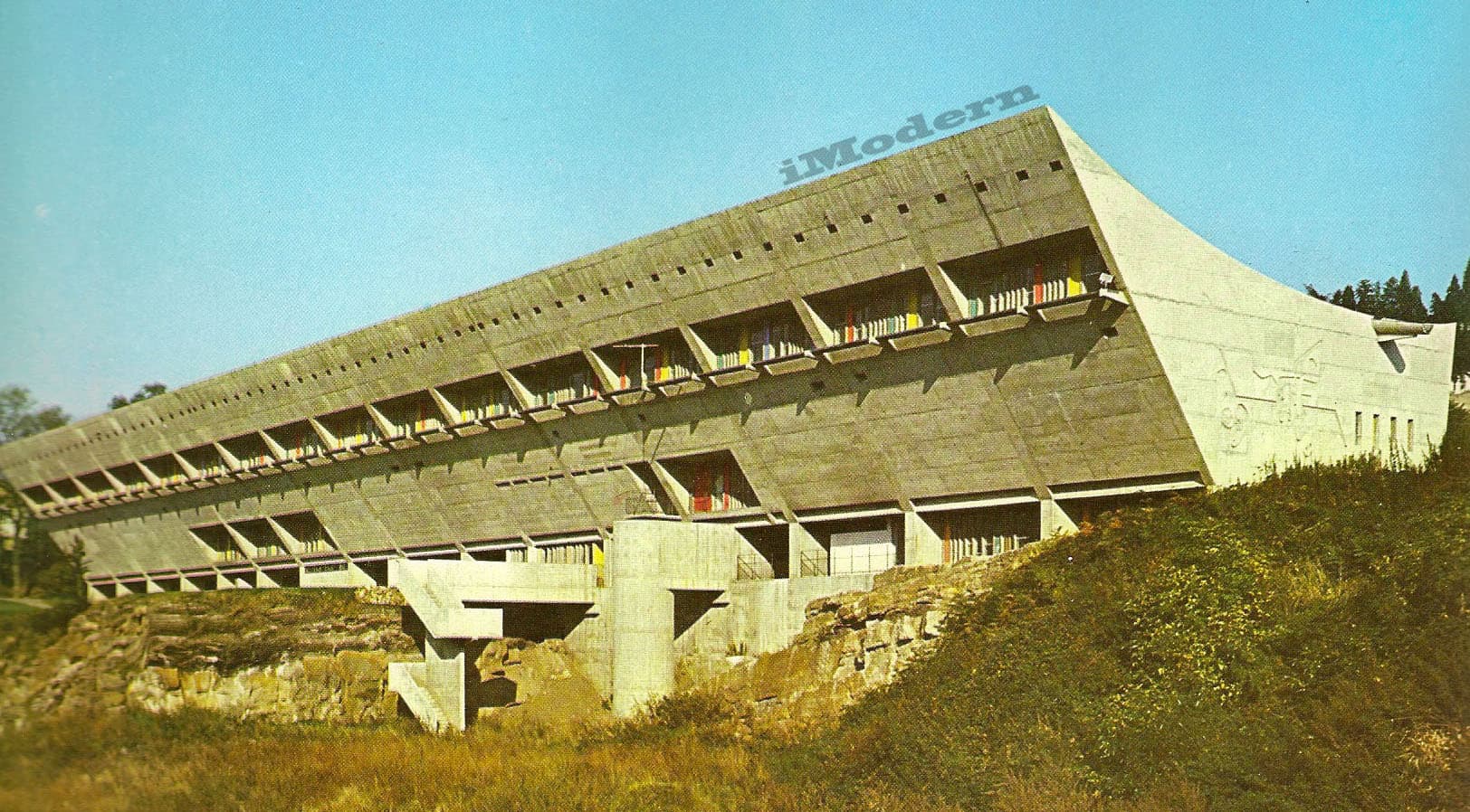 Mid Century Modern Architecture Le Corbusier Youth and Cultural Center Firminy