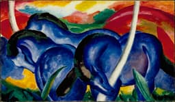 The Large Blue Horses by Franz Marc